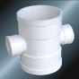 Din Drainage Upvc Reducing Cross Grey Color 
